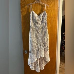 Timelessly Chic High Low Dress size Medium White